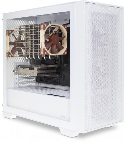 Semi-Fanless Micro (previous generation), shown with Noctua fans installed
