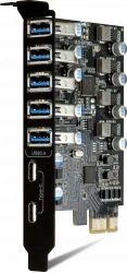 PCIe to 5x Type-A and 2x Type-C USB Card